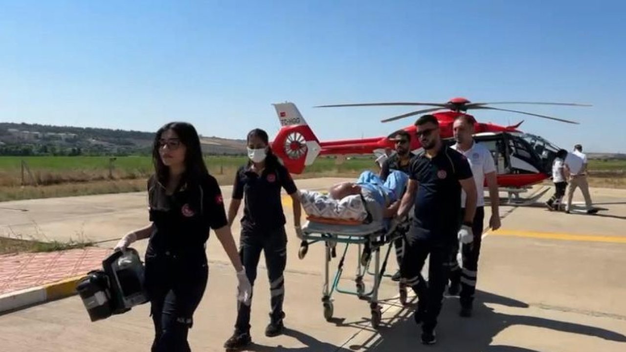 Diyarbakır’da 79 yaşındaki Mehmet dede için ambulans helikopter havalandı