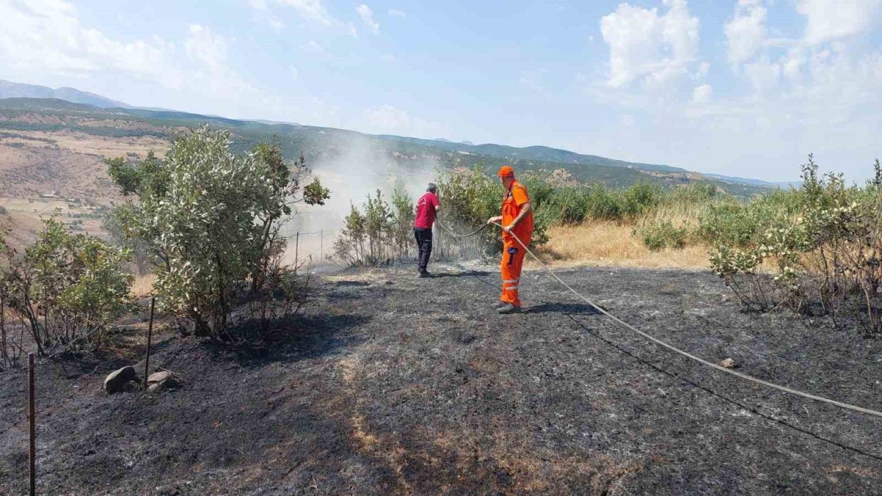 Bingöl’de korkutan yangın: Evlere sıçramadan söndürüldü