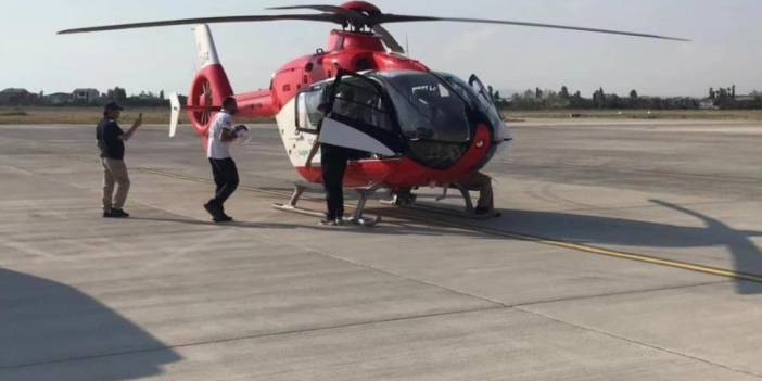 Vanlı kalp hastası bebek ambulans helikopterle Diyarbakır’a getirildi