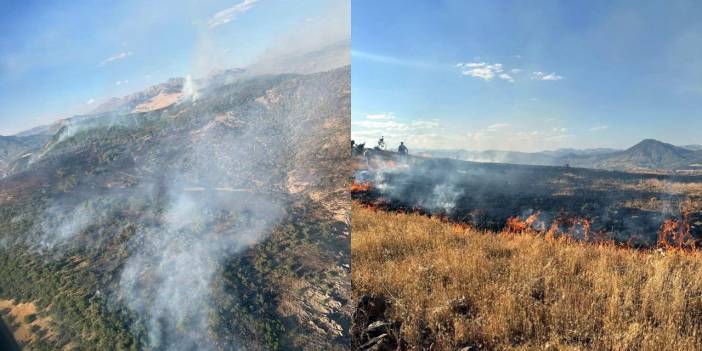 Dersim’de ormanlık alanda çıkan yangın devam ediyor