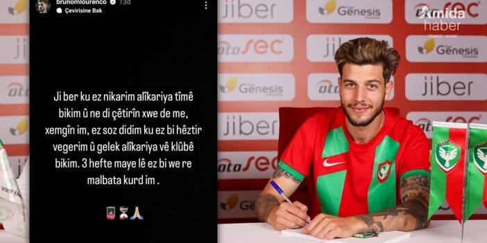 Amedspor’un Portekizli oyuncusundan Kürtçe paylaşım: Özür diliyorum